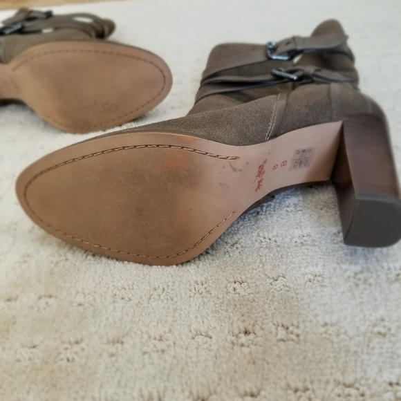 Coach Olive Green Mid Calf Suede Boots (Size 8) - Picture 2 of 6